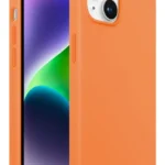 iPhone 14 Plus Rubber Fit Kılıf Light Orange - Turuncu