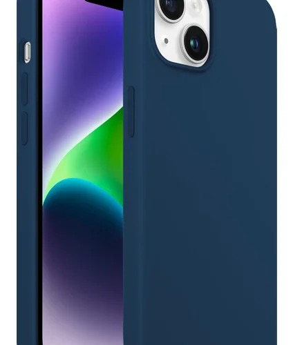 iPhone 14 Plus Rubber Fit Kılıf Navy Blue - Lacivert