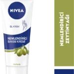Nivea El Kremi Zeytinyağlı Nemlendirici Bakım Kremi 75ml - 48 Saat Neme Doymuş ve Yumuşacık Eller