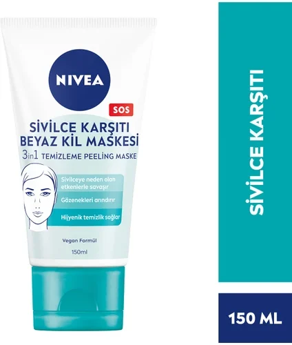 Nivea Yüz Maskesi - Tüm Cilt Tipleri İçin Sivilce Önleyici, 150 ml - Manolya Özlü