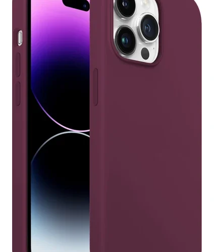 iPhone 14 Pro Max Rubber Fit Kılıf  Plum - Eflatun