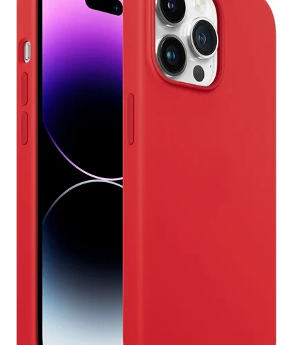 iPhone 14 Pro Max Rubber Fit Kılıf Red - Kırmızı