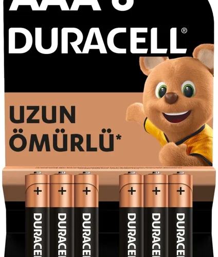 Duracell Alkalin AA Kalem Pil, 1,5 V LR6/MN1500, 6'lı paket