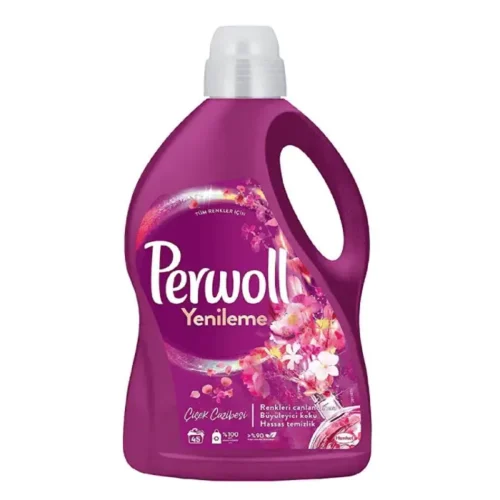 Perwoll Çiçek Cazibesi Tüm Koyu Renkli Giysiler için Sıvı Çamaşır Deterjanı 2750 ml (50 Yıkama)