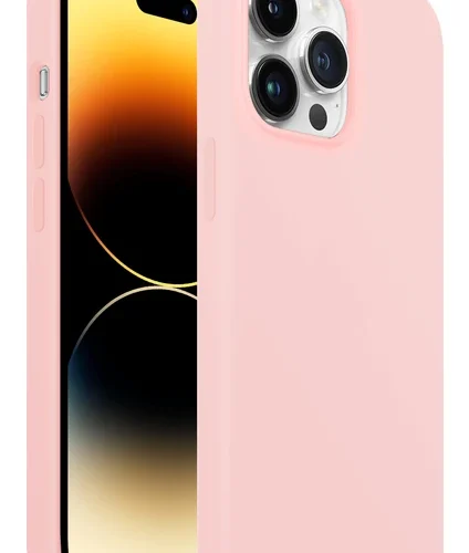 iPhone 14 Pro Rubber Fit Kılıf Pink - Pembe