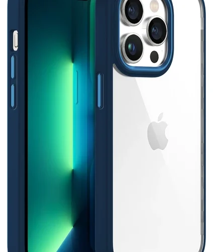 iPhone 13 Pro Max New Air Bumper Kılıf Blue - Mavi