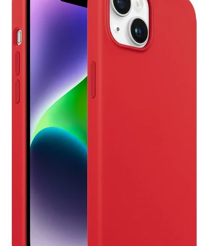 iPhone 14 Plus Rubber Fit Kılıf Red - Kırmızı