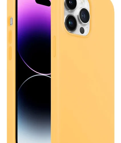iPhone 14 Pro Max Rubber Fit Kılıf Yellow - Sarı