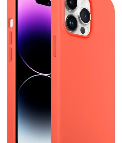 iPhone 14 Pro Max Rubber Fit Kılıf Nectarine - Şeftali